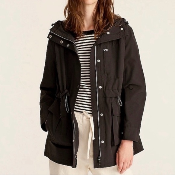 J Crew black rain jacket size XXS - Picture 1 of 6
